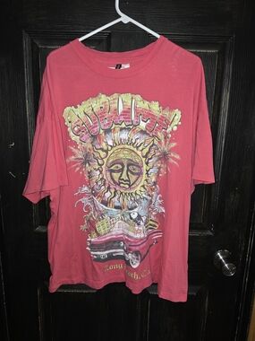 Divided Coral Pink T-Shirt Mens Or Women's Unisex Size Large Sublime Graphic